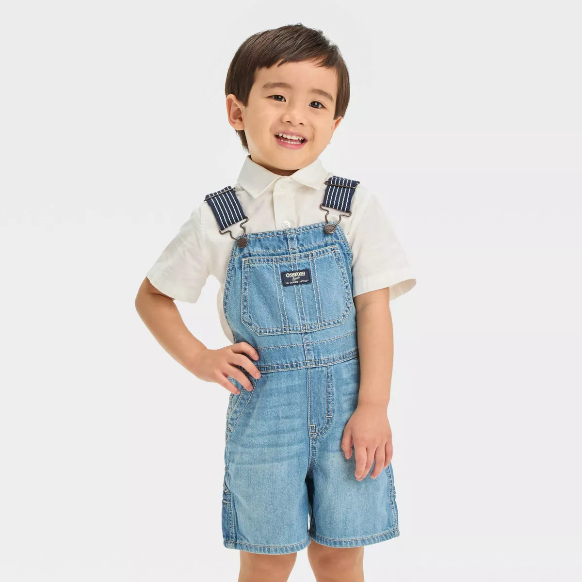 OshKosh B'gosh Toddler Boys' Classic Shortalls - Medium Wash | Target
