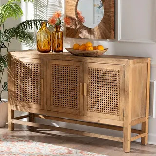 Sibu Bohemian Natural Rattan and Reclaimed Wood Cabinet - Bed Bath & Beyond - 42454975 | Bed Bath & Beyond