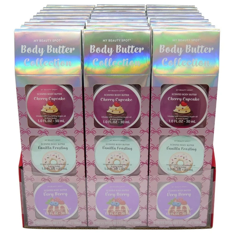 My Beauty Spot Body Butter, Pink – Hydrating for All Skin Types, Perfect Gift, 3 Piece | Walmart (US)