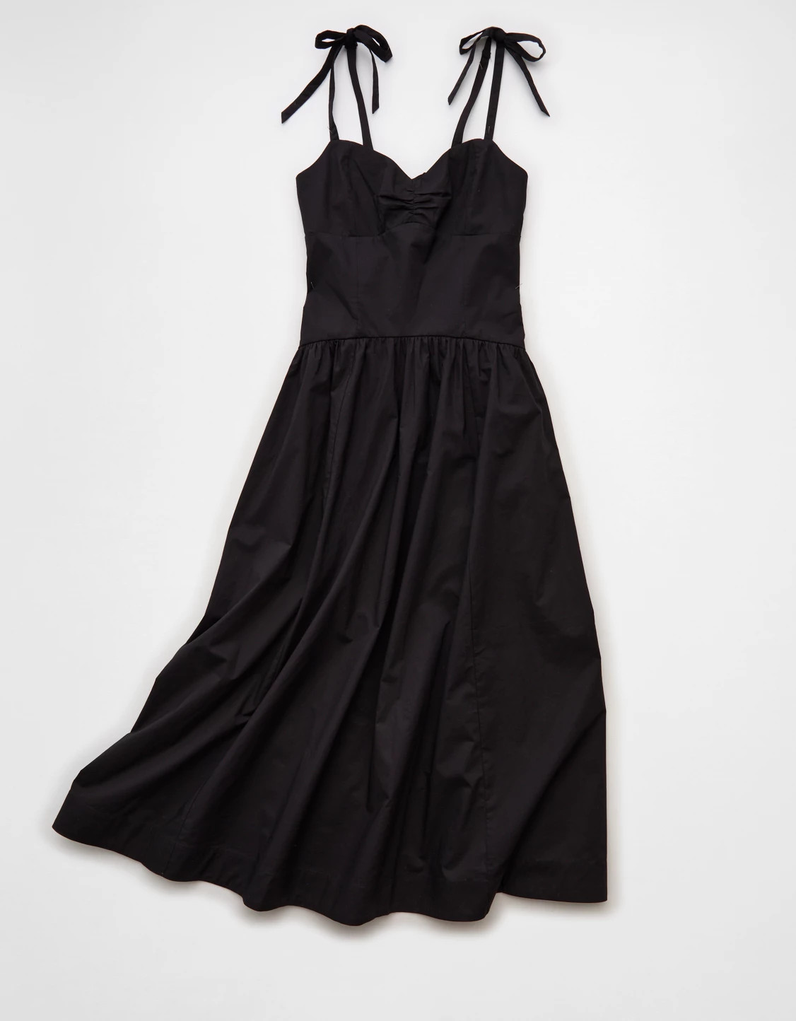 AE Sweetheart Tie-Strap Midi Dress | American Eagle Outfitters (US & CA)