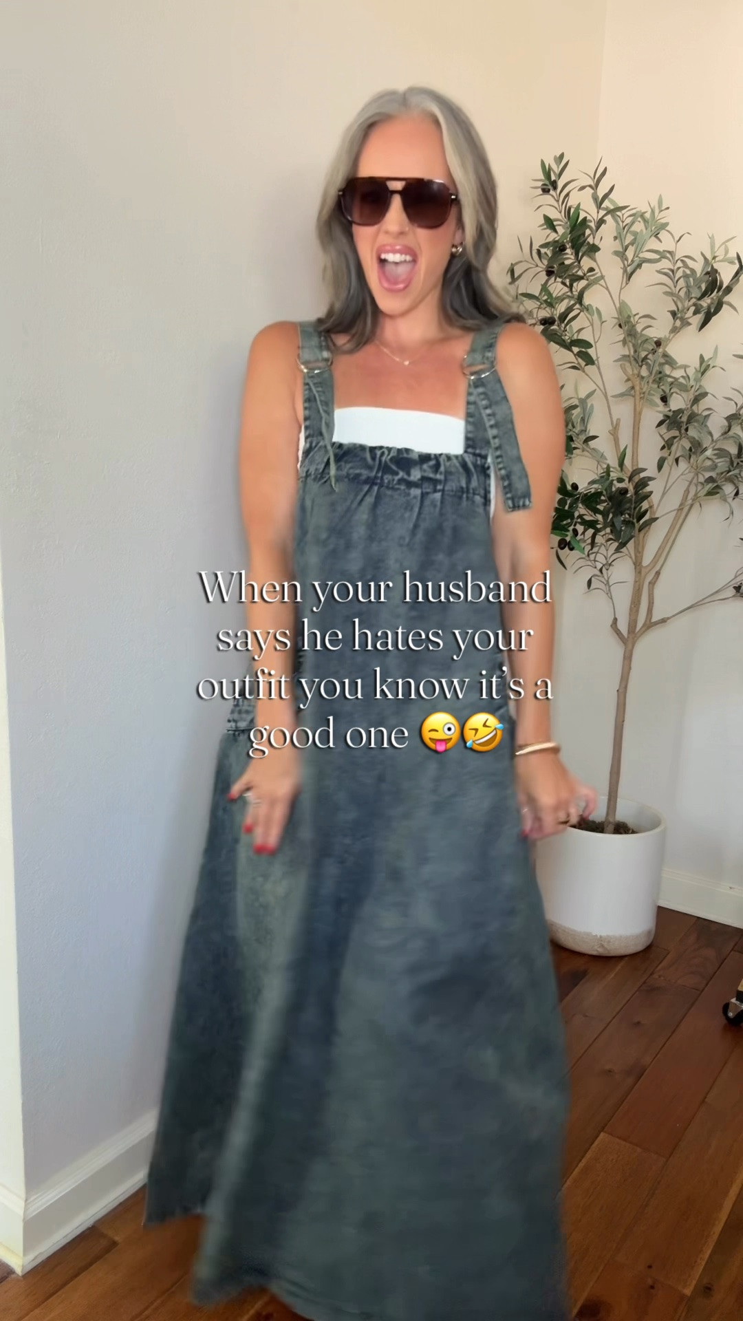 In a size small! It definitely runs oversized, other colors available!! #freepeopleinspired #dupes #FPdupe #denim #denimdress #summerlooks #summerfashion

#LTKootd #LTKmomlife #LTKOver40