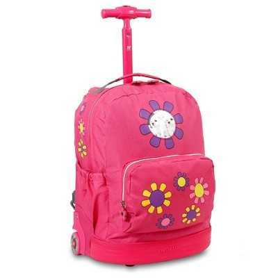 J World Daisy Rolling 16.5" Backpack - Pink | Target