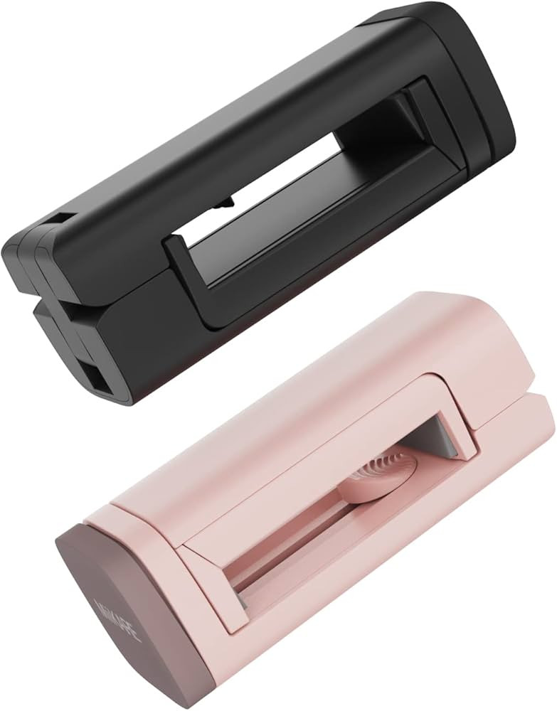 MiiKARE 2 Pack Airplane Travel Essentials Phone Holder/ Stand (Black+Pink), Universal Handsfree P... | Amazon (US)