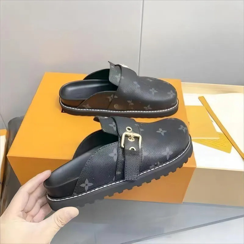 2023 Slippers Beach Sandals Lazy Shoes Lovers Scuffs Designer Trainers New Leather Bag Head Pull ... | DHGate