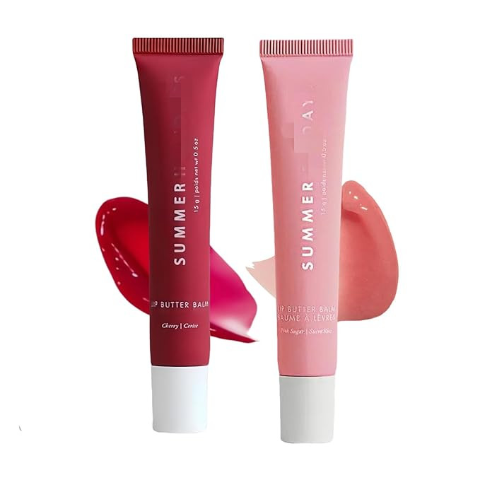 2 PCS Summer Lip Butter Balm Colorful,Conditioning Lip Mask and Lip Balm for Instant Moisture,Str... | Amazon (US)