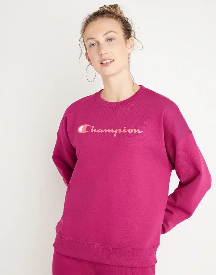 POWERBLEND FLEECE RELAXED CREW, SCRIPT LOGO | ChampionUSA.com (Hanesbrands Inc.)