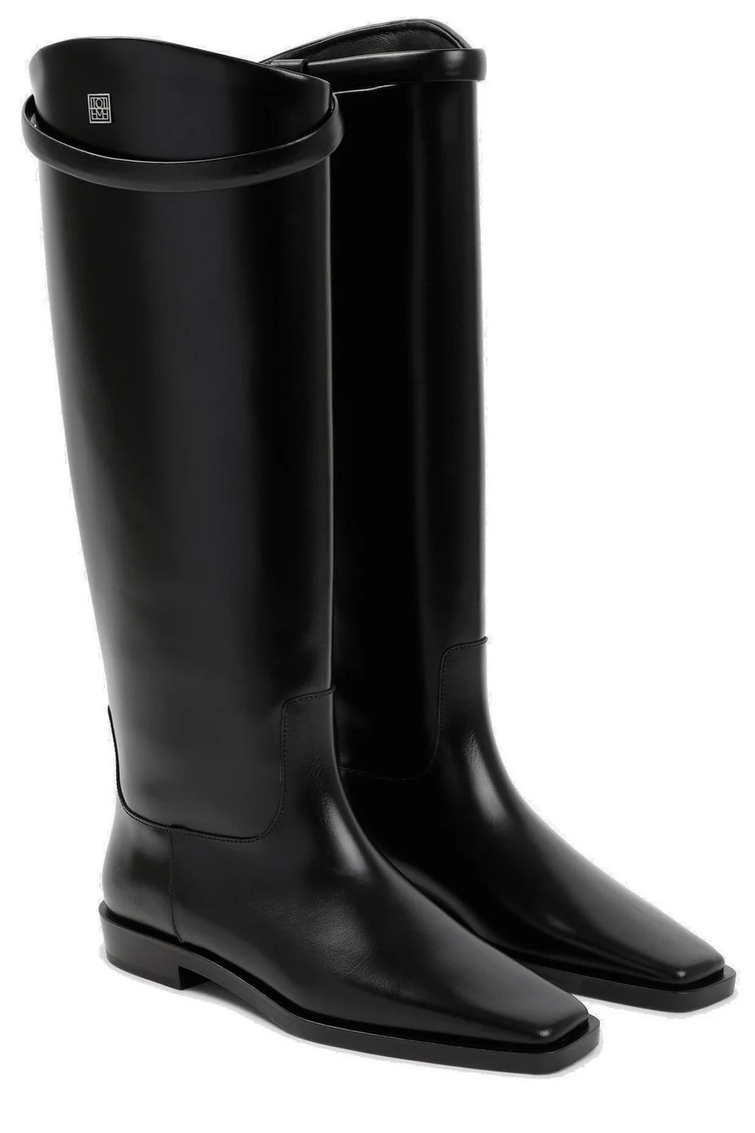 Totême Square-Toe Riding Knee-High Boots | Cettire Global