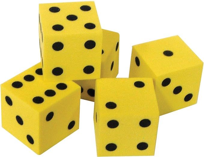 Teacher Created Resources Traditional Foam Dice, Grades K-4, 20/Pack | Amazon (US)