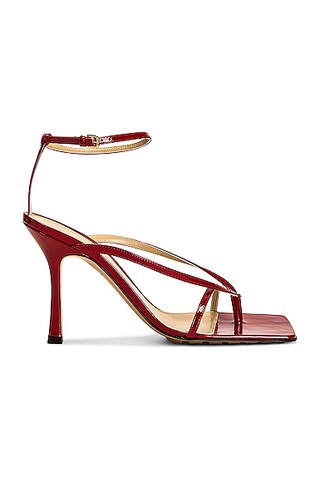 Bottega Veneta Stretch Ankle Strap Sandals in Red | FWRD 