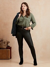 High-Rise Coated Skinny Jean | Banana Republic Factory