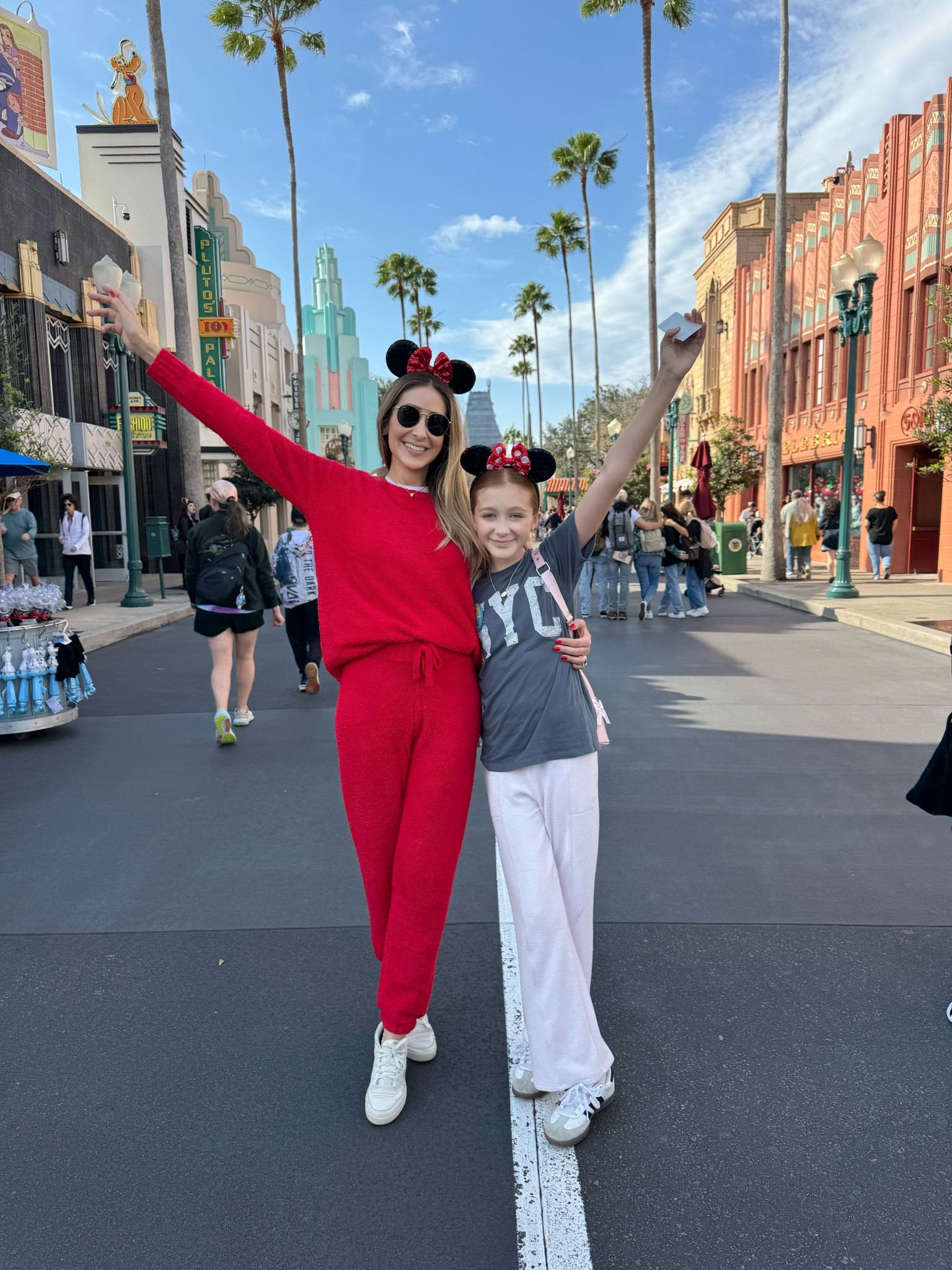 Outfit we wore at Disney two weeks ago for Abbies birthday!
I love this red fleece set, perfect for cold weather and super comfy 
Fits true to size and I’m wearing size small 

#LTKU #LTKSeasonal #LTKTravel
