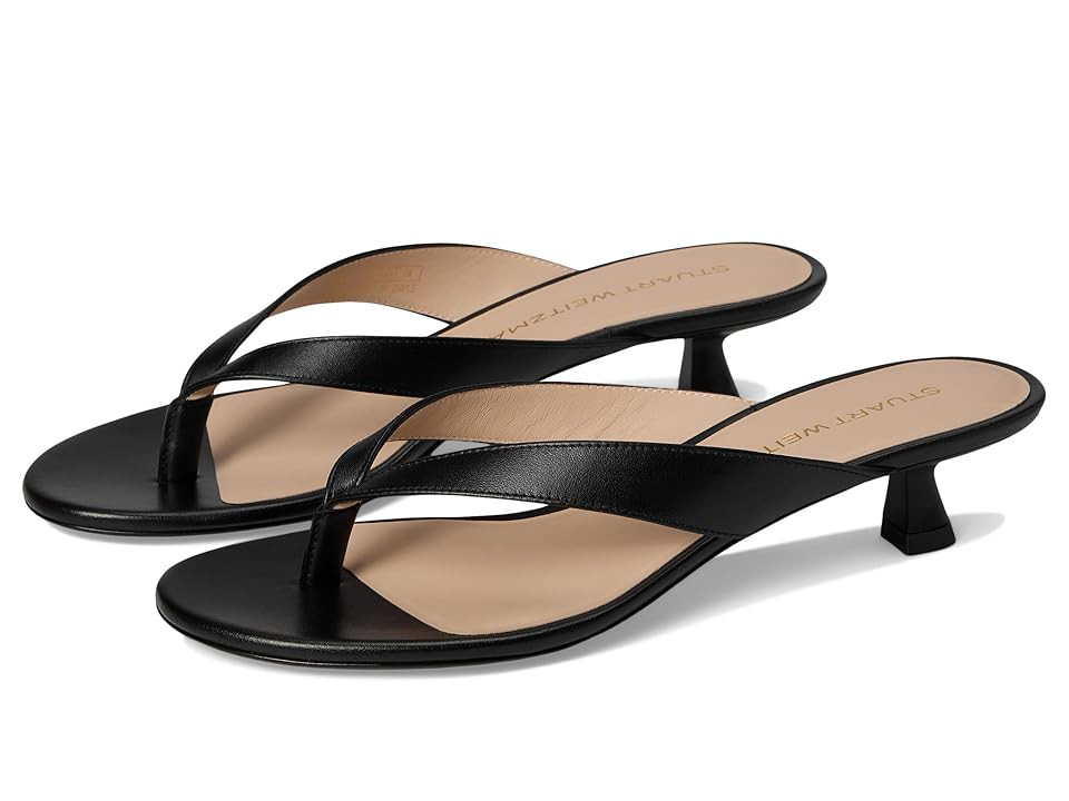 Stuart Weitzman Rio Sleek Sandals 35 Women's Shoes Black : 9 M, Leather | Zappos