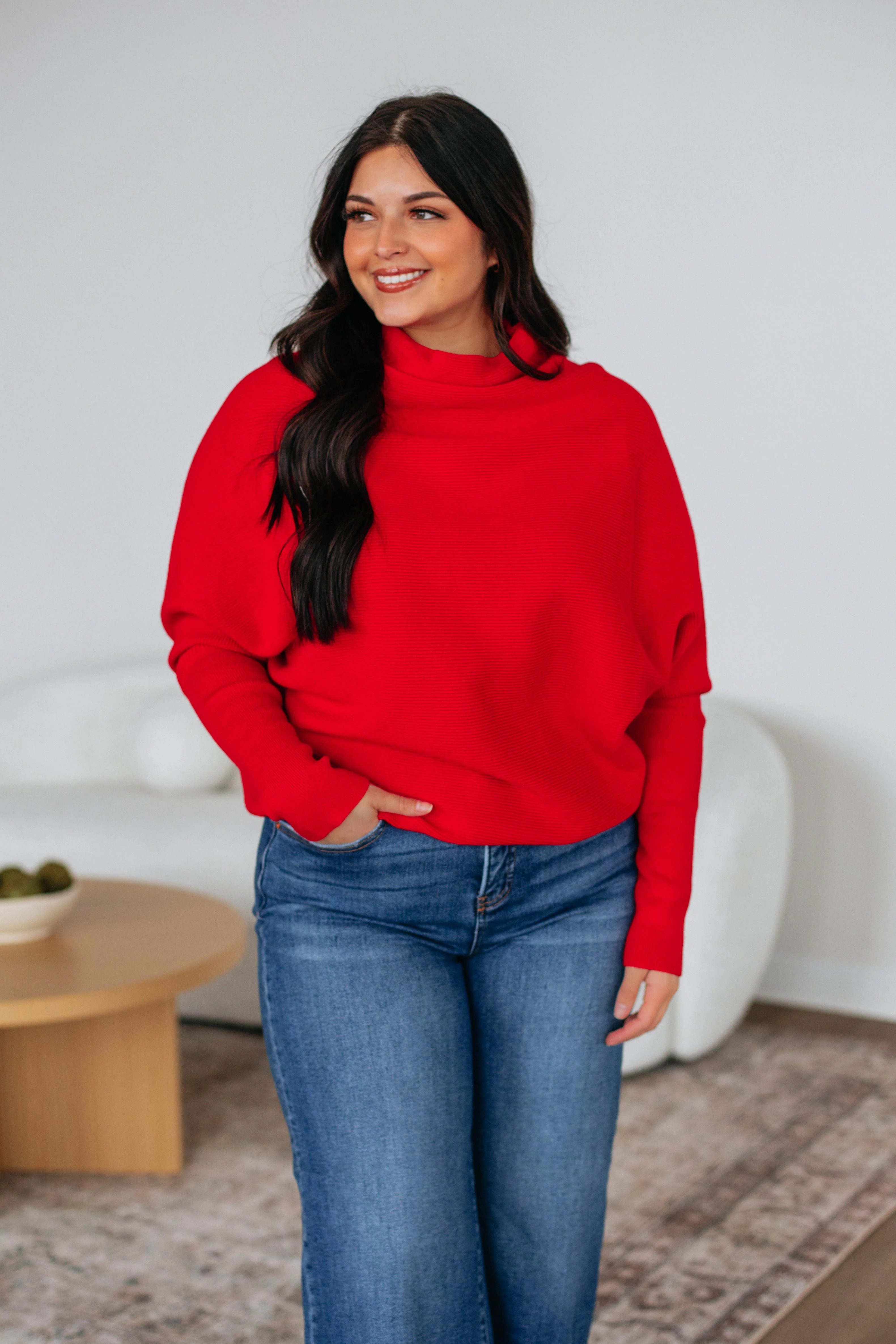 Gretchen Dolman Sweater - Ruby | Wild Oak Boutique