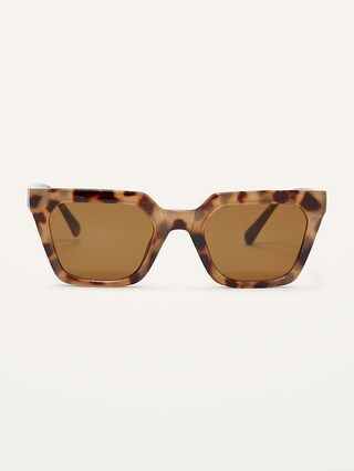Tortoiseshell Angular Frame Sunglasses for Women | Old Navy (US)