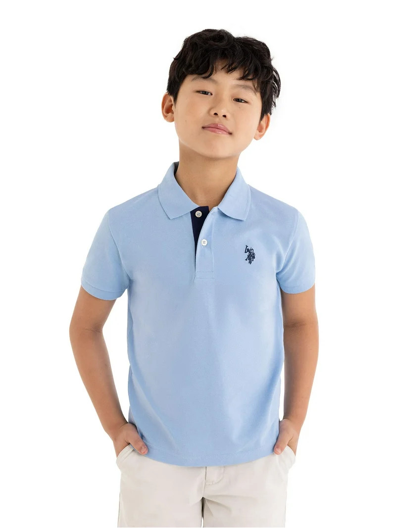 U.S. Polo Assn. Boys Short Sleeve Pique Polo Shirt, Sizes 4-18 | Walmart (US)