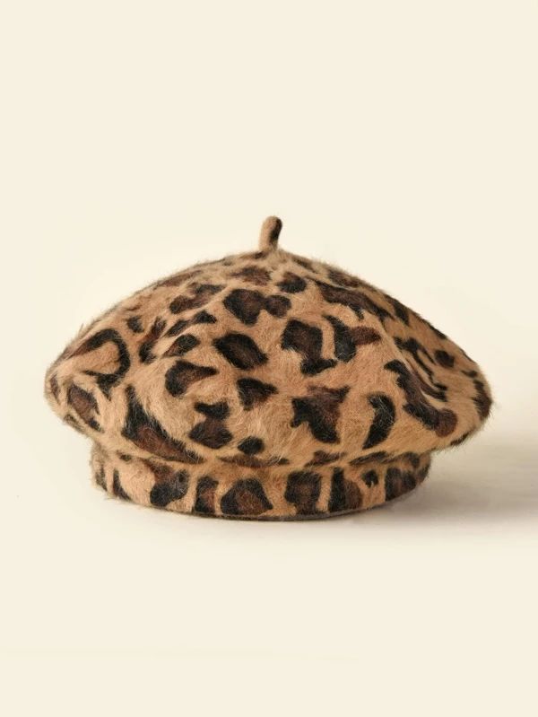 Leopard Pattern Beret | SHEIN