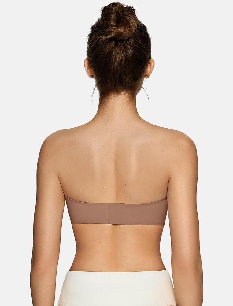 OEAK Womens Strapless Bras Jelly Push Up Bandeau Bra Non Slip Wireless Supportive Padded Bras Sea... | Amazon (US)