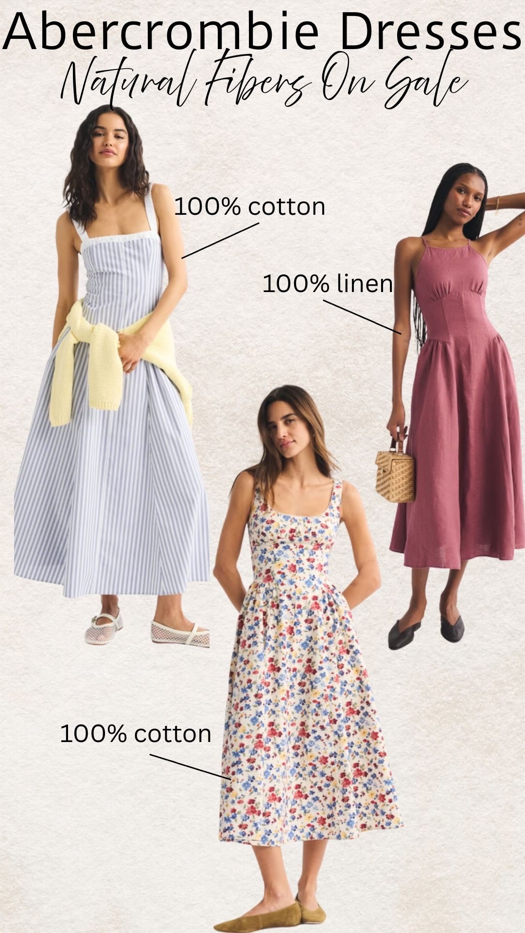 Abercrombie is having a sale on dresses, and there are some great natural fiber options! Sale is 6/3-6/4!

Cotton dresses, linen dresses, summer dresses, mini dresses, midi dresses, maxi dresses, summer fashion, summer outfits, date night outfits, girls night outfits, vacation dresses 2026, beach dresses

#LTKxAbercrombie #LTKSaleAlert #LTKSeasonal