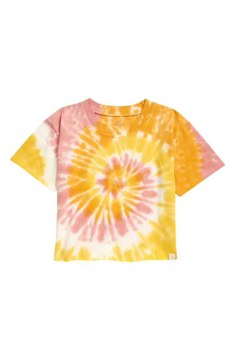 Kids' Tie Dye Cut Off T-Shirt | Nordstrom
