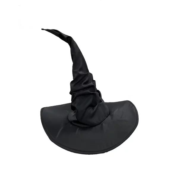 Way To Celebrate Curved Witch Hat Halloween Costume Accessory. Black Color Witch Hat for Woman - ... | Walmart (US)