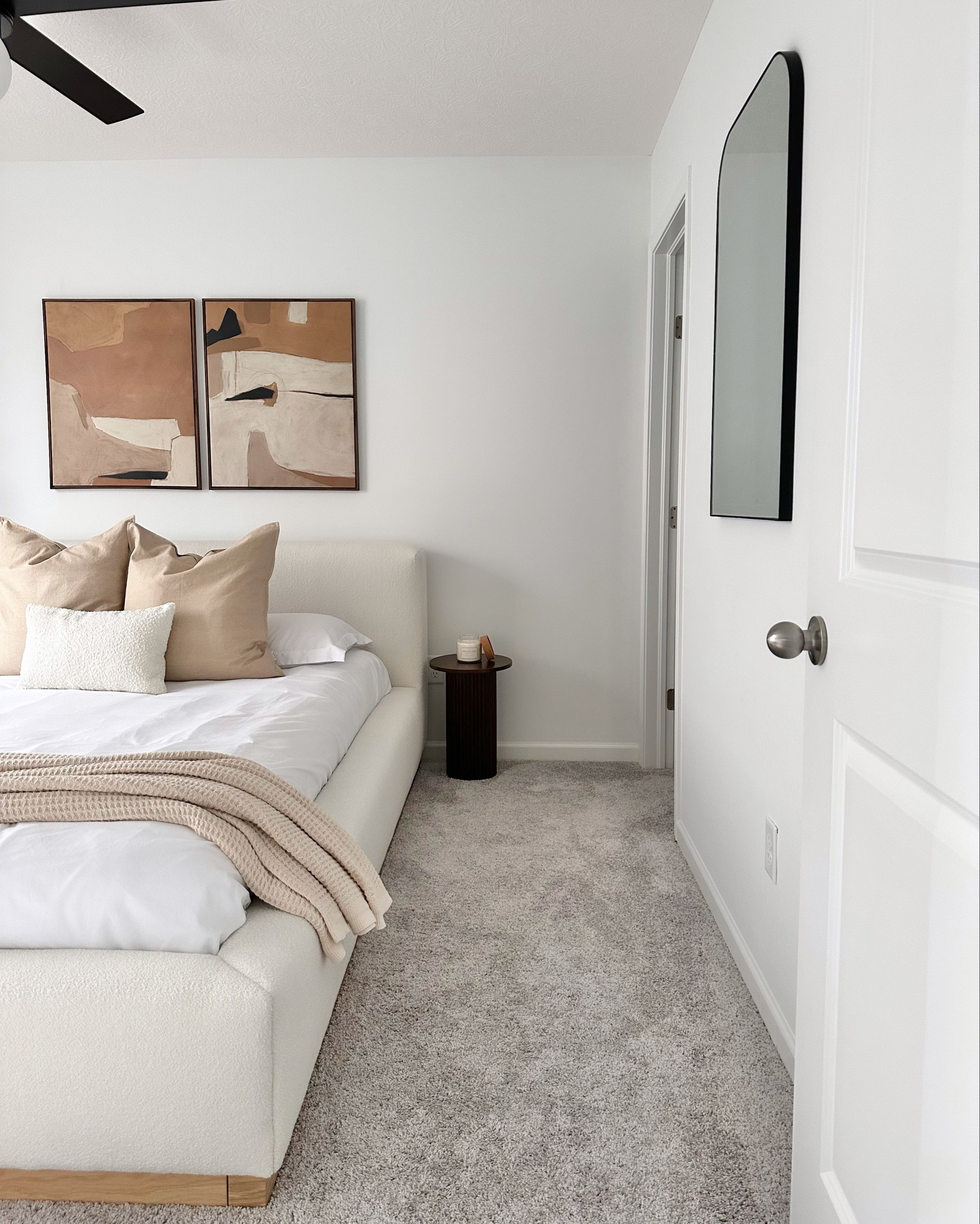 I’ve gotten lots of questions about this bed, mirror, and artwork from this cozy and minimalistic guest bedroom design. This space was completely designed and furnished in under a month! Shop these in stock pieces now 🙌🏼

#LTKCyberWeek #LTKsalealert #LTKhome