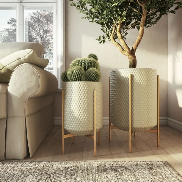 Juniper Large Modern Planters (Set of 2) | Walmart (US)