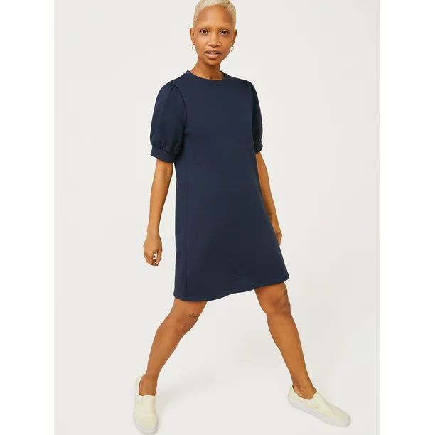 Free Assembly Women’s Puff Shoulder Dress | Walmart (US)