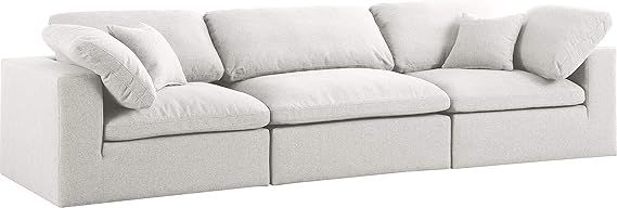 Meridian Furniture Serene Collection Modern | Contemporary Deluxe Comfort Modular Sofa, Soft Line... | Amazon (US)