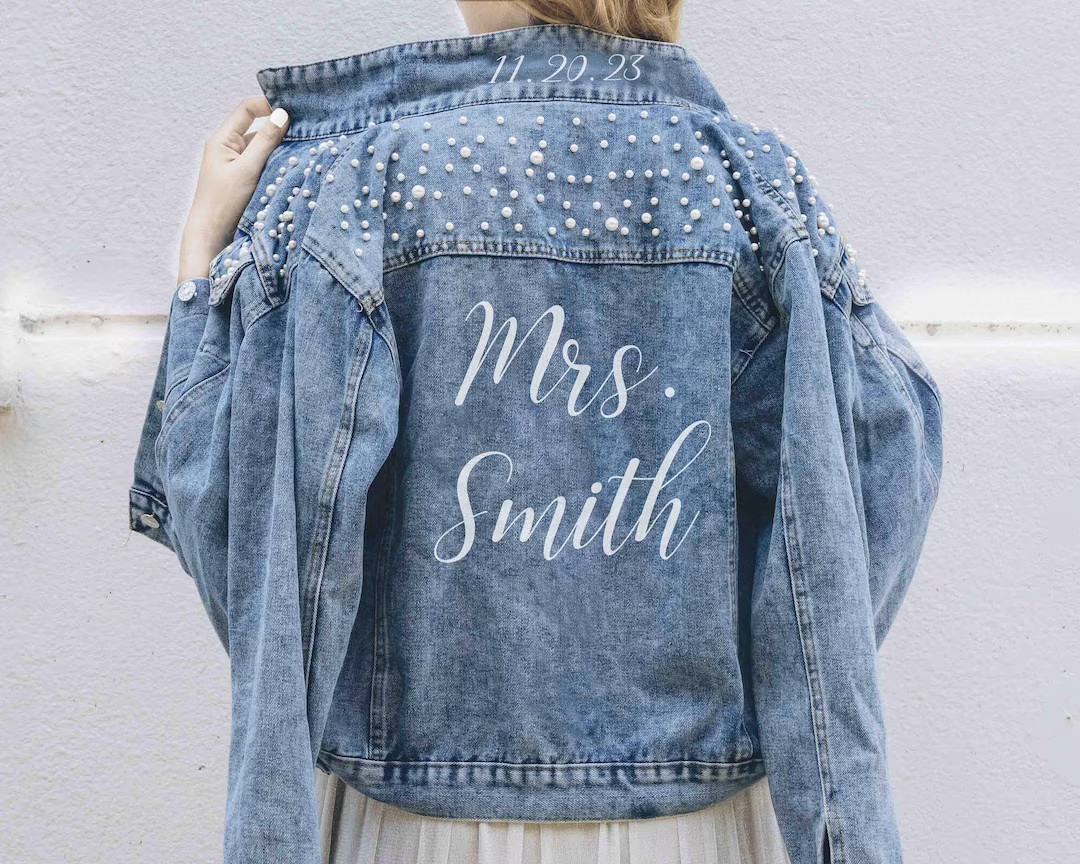Bride Denim Jacket, Bride Jean Jacket, Future Mrs Jacket, Personalized Jacket, Wedding Jean Jacke... | Etsy (US)