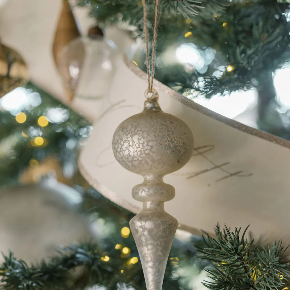 Assorted Neutral Palette Glass Finial Ornament | CG Hunter