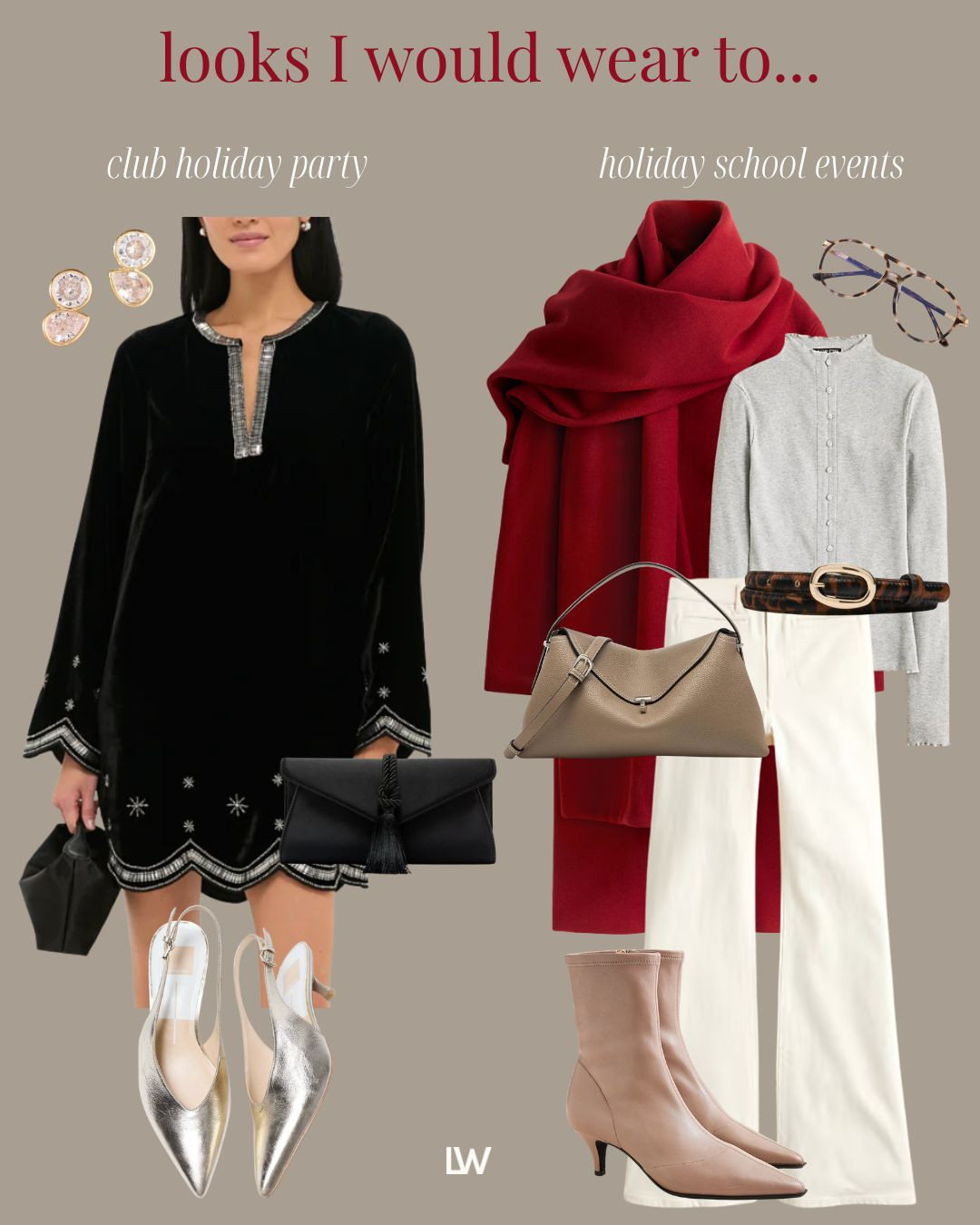 What to wear for the holiday events... 

 