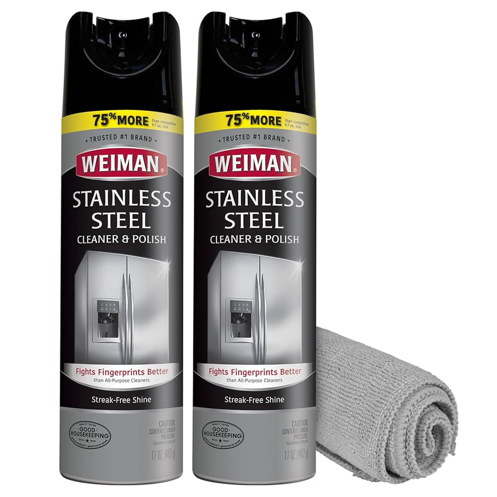 Weiman Stainless Steel Cleaner & Polish Streak-Free Shine - For Refrigerators, Oven, Dishwasher, ... | Amazon (US)