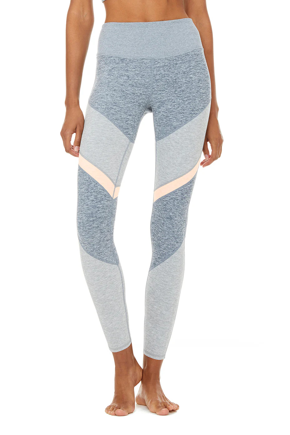 Alo YogaÂ® | 7/8 High-Waist Alosoft Sheila Legging in Blue Haze Heather/Zinc Heather/Nectar Heather, | Alo Yoga (US)
