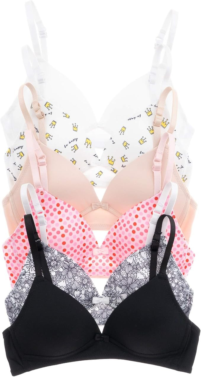 Alyce Ives Intimates Girls, Teens & Petite Women Lightly Padded A Cup Bra-6 Pack | Amazon (US)