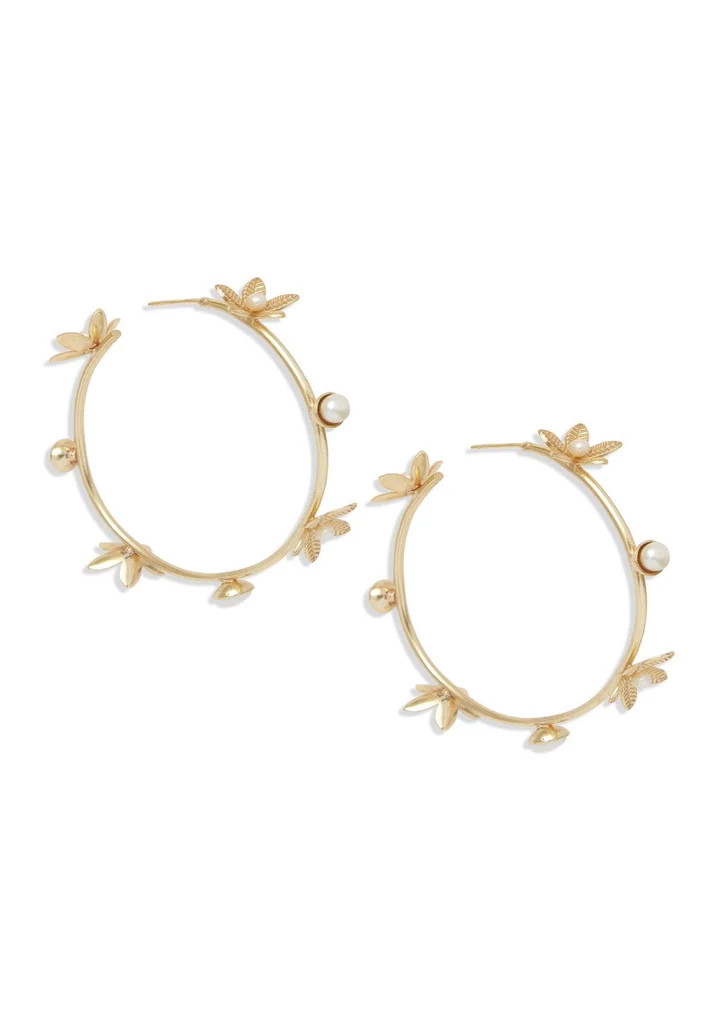 Lenora Hoop Earrings | Pearl | Ever Alice Studio