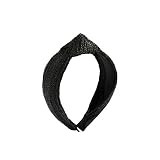 Mud Pie Women's Raffia Knotted Headband, Black, One Size Fits Most | Amazon (US)