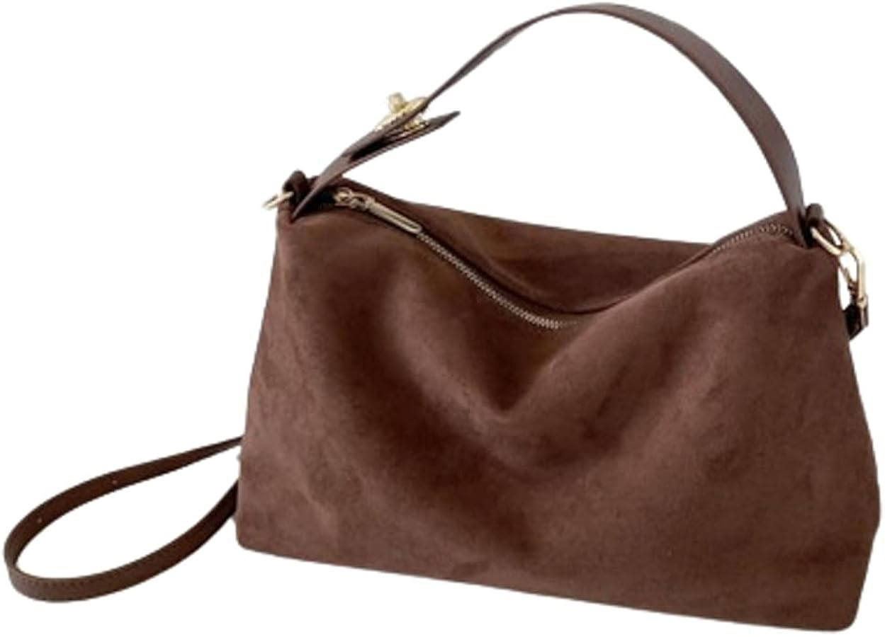 Slouchy Suede Cloud Hobo Bags Women Crescent Satchels Shoulder Bag Crossbody Phone Purse Trendy T... | Amazon (US)