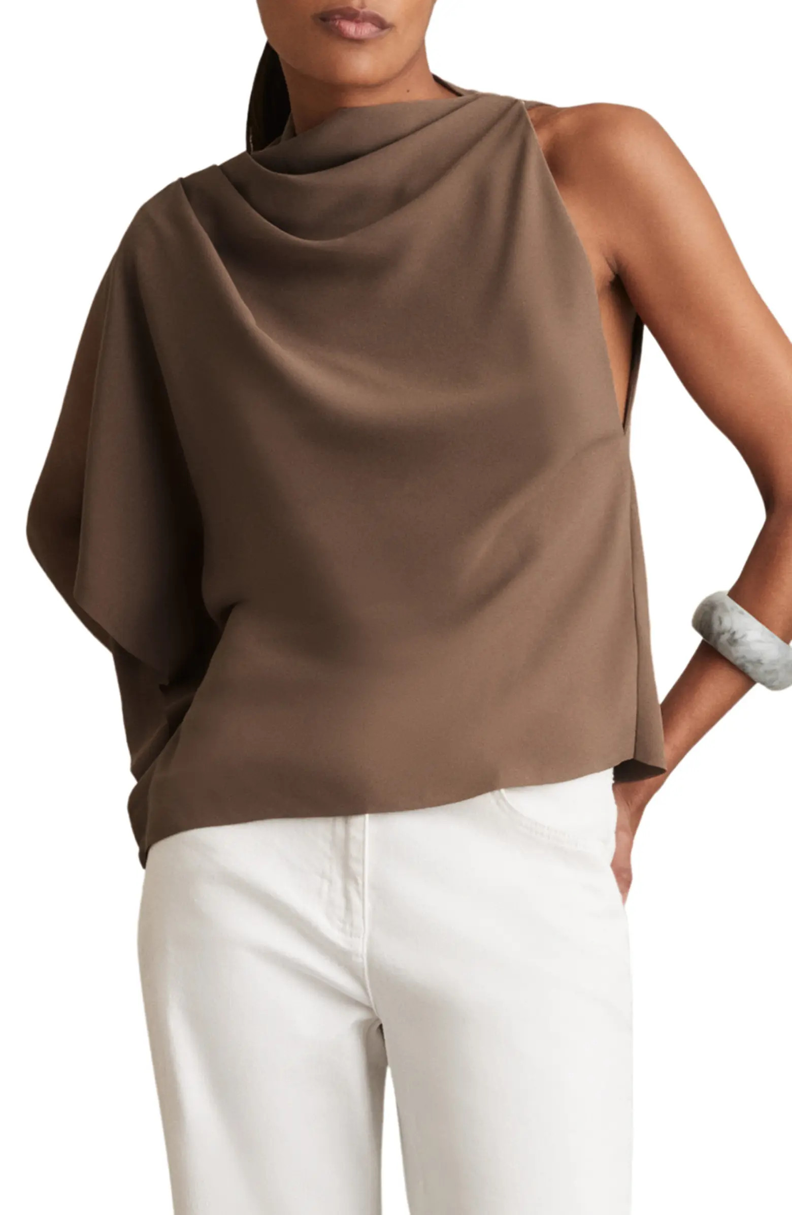 Elle Pleated Mock Neck Top | Nordstrom