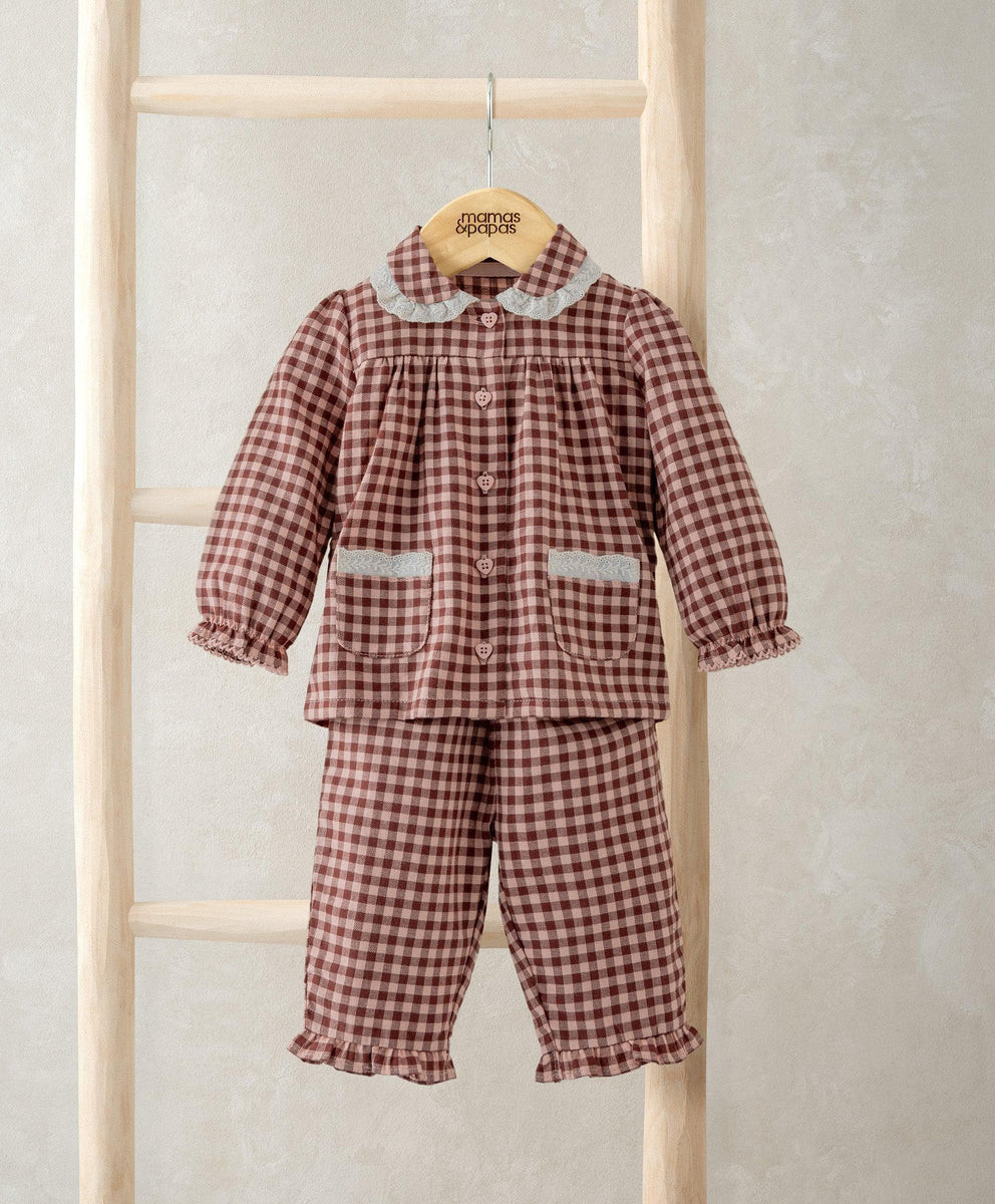 Burgundy Gingham Pyjamas | Mamas & Papas