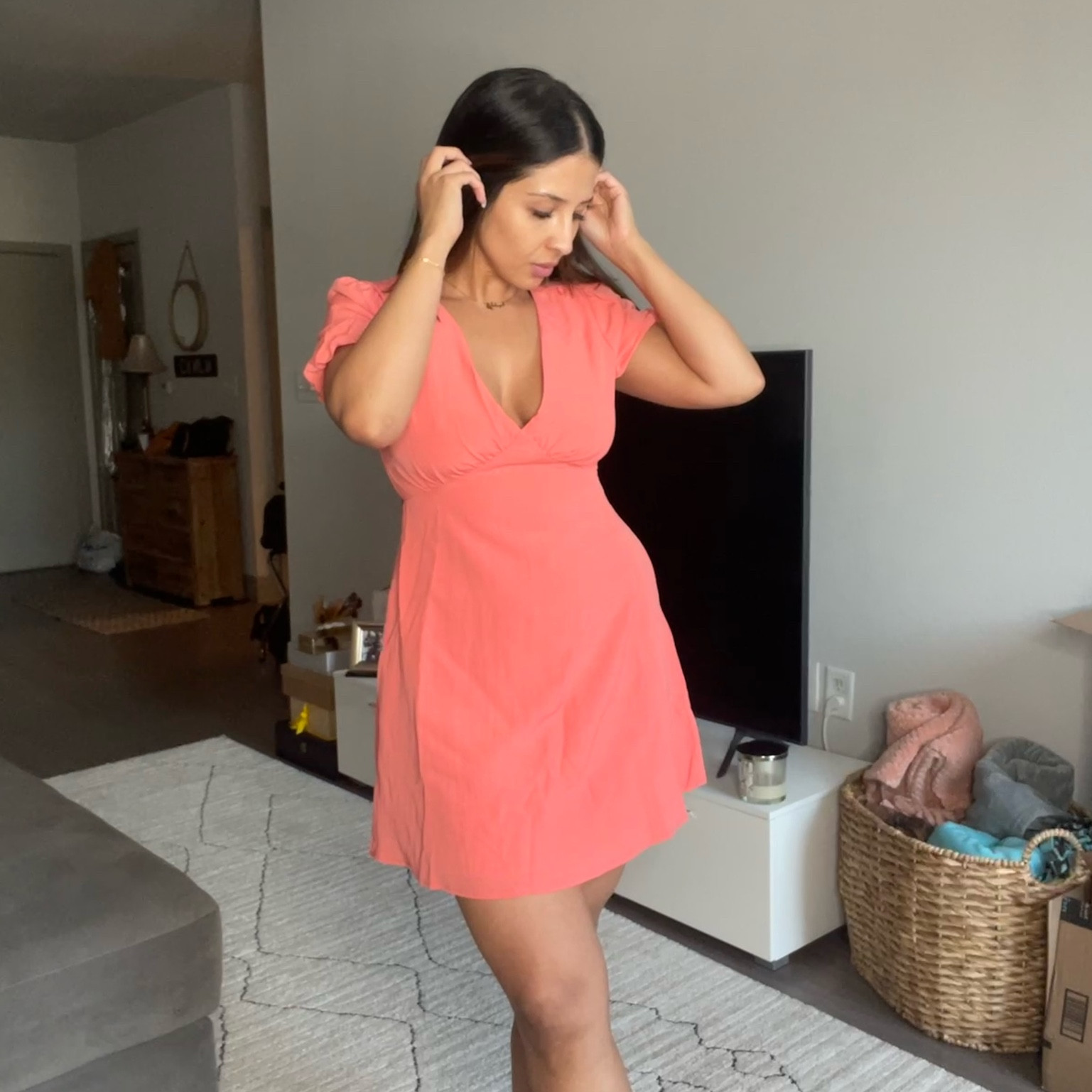 Coral Mini Sundresss