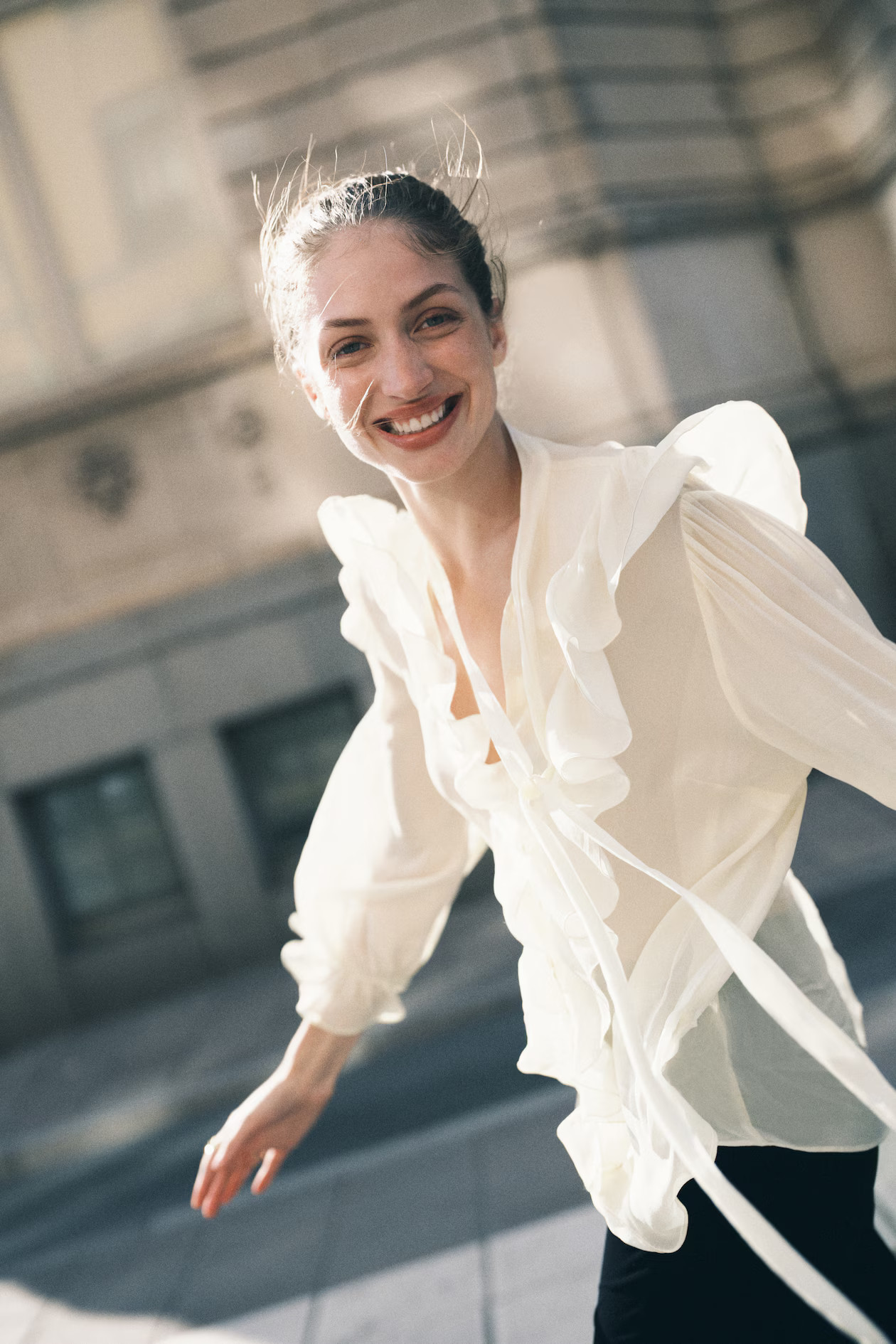 Ruffle-Trimmed Blouse | H&M (US + CA)