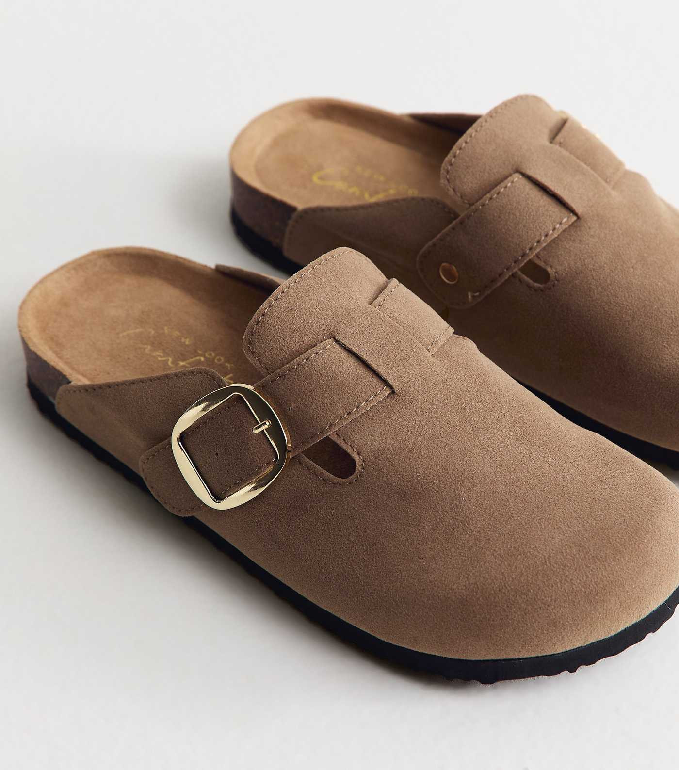 Light Brown Faux Suede Clogs | New Look | New Look (UK)