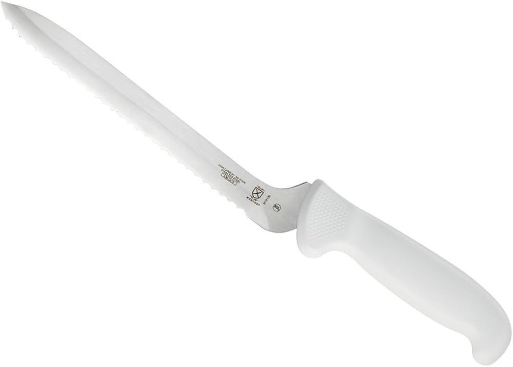 Mercer Culinary 8-Inch Offset Utility Knife with Wavy Edge, White | Amazon (CA)