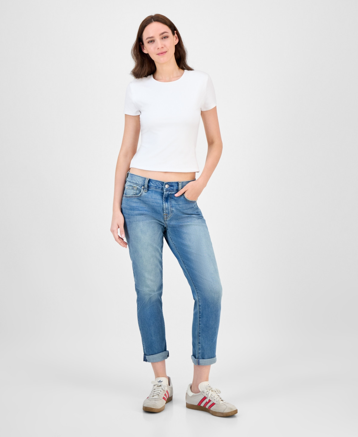 7 For All Mankind Women's Josefina Cropped Straight-Leg Jeans - Ibiza | Macy's