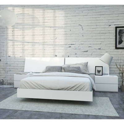 4pc Queen District Bedroom Set White - Nexera: Modern Contemporary Style, Includes 2 Nightstands | Target