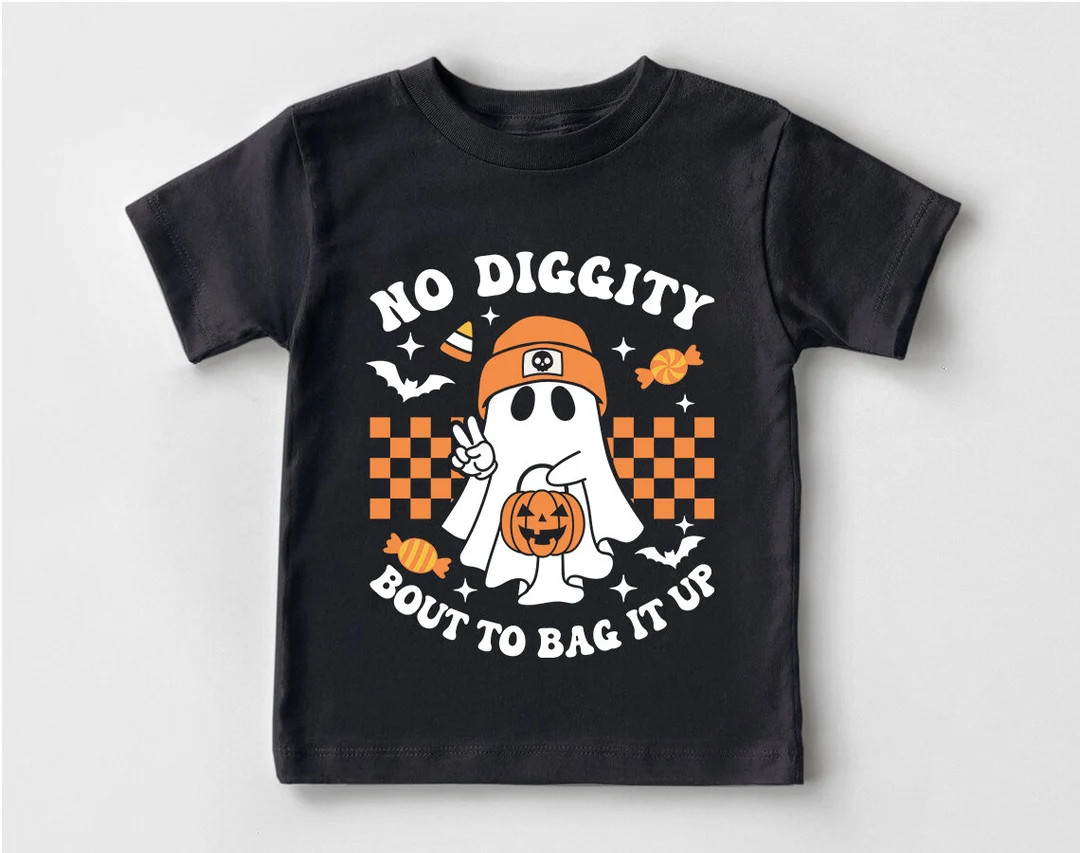 Funny Halloween Toddler Shirt Boys No Diggity Kids Tee - Etsy | Etsy (US)