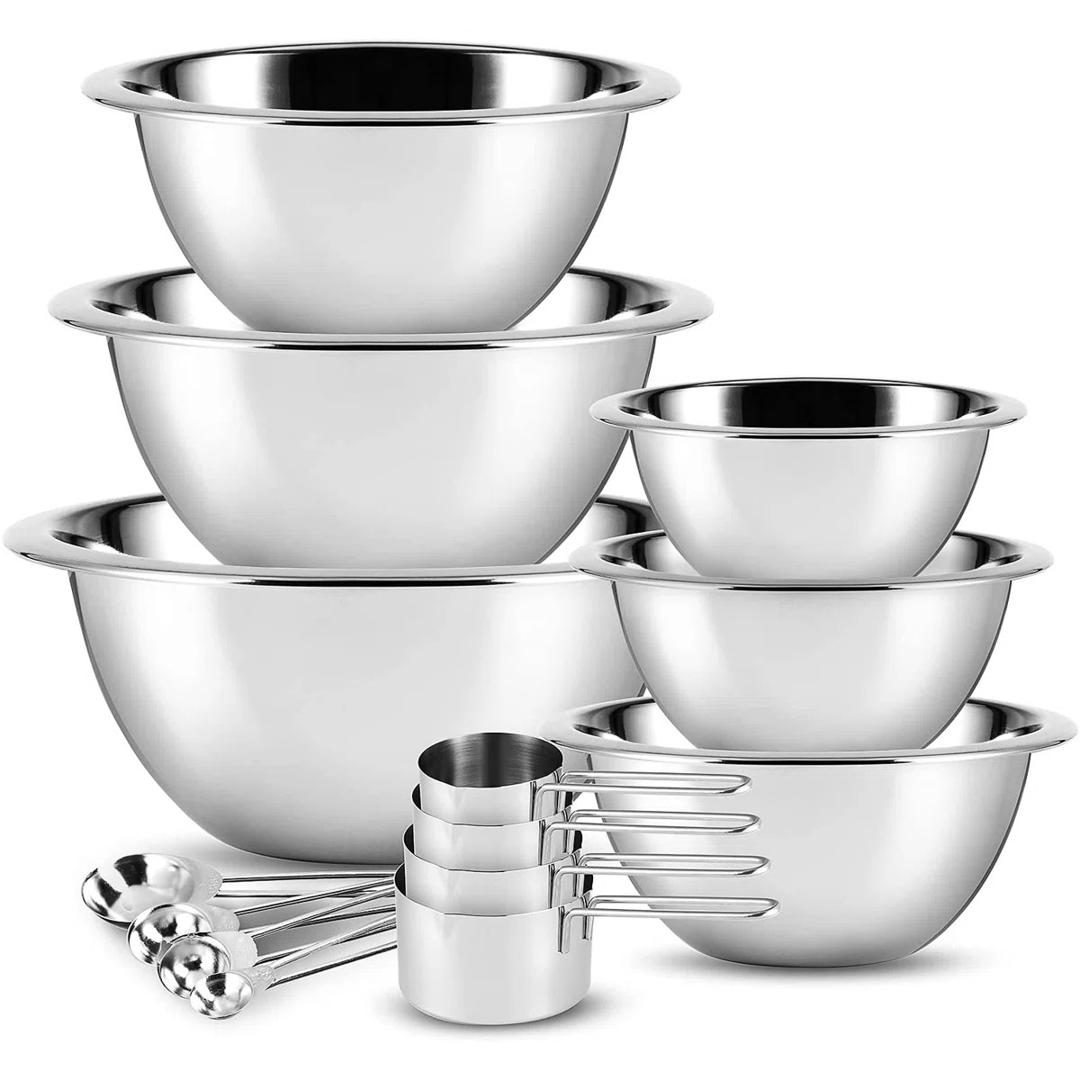 Stainless Steel 14 Piece Nested Mixing Bowl Set | Wayfair North America