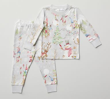 Snow Day Gnomes Organic Cotton Kids Pajamas | Pottery Barn (US)