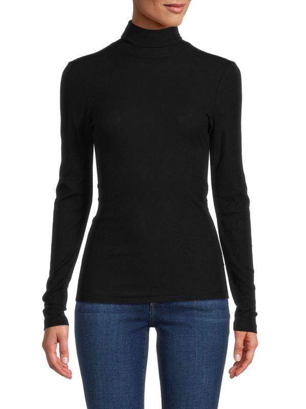 Splendid Ribbed Turtleneck Sweater on SALE | Saks OFF 5TH | Saks Fifth Avenue OFF 5TH