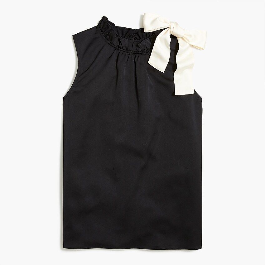 Bow-neck top with ruffles | J.Crew Factory
